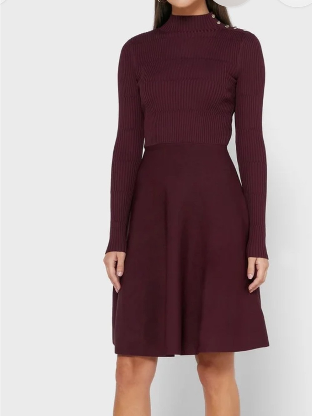 Ted Baker Josey Knitted Skate Dress Burgundy Long Sleeve 1=2-4 Quiet
Luxury